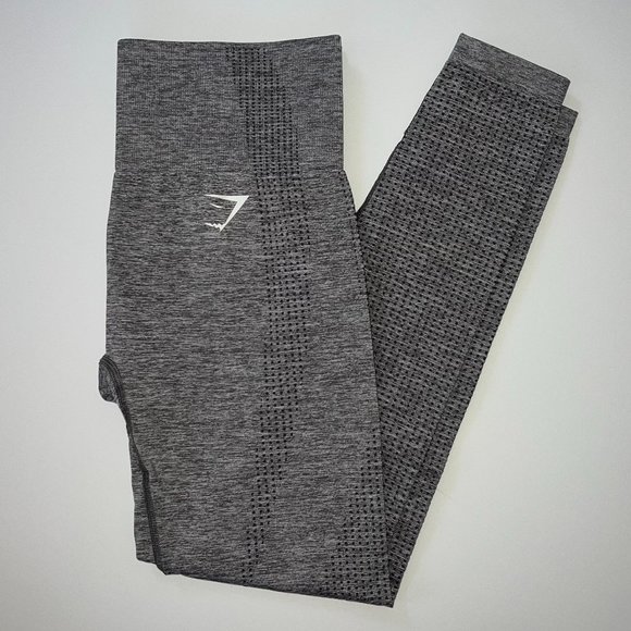 Gymshark Pants - Gymshark Vital Seamless Leggings: Smokey Gray Marl, Size S